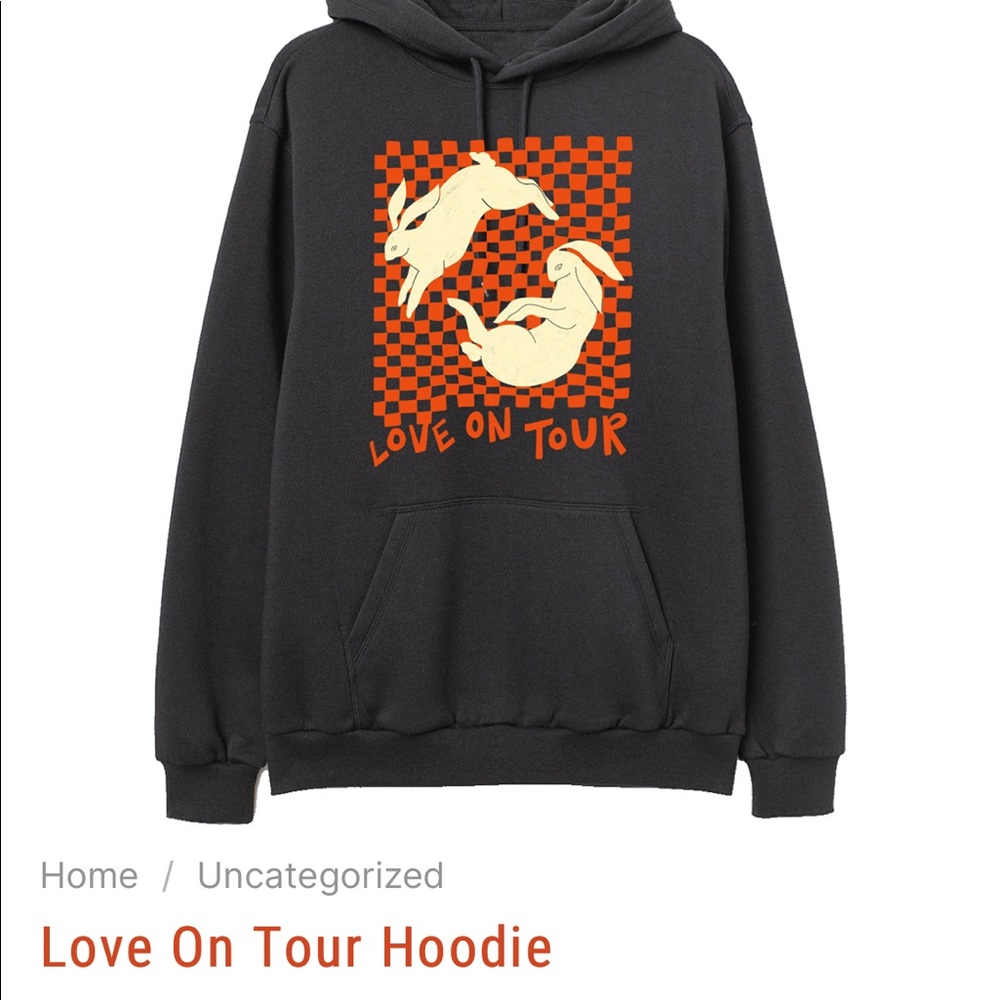 Harry Styles Love on Tour Bunny Hoodie - Black Large